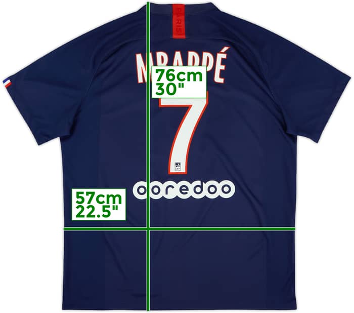 2019-20 Paris Saint-Germain Home Shirt Mbappe #7 - 6/10 - (XL)