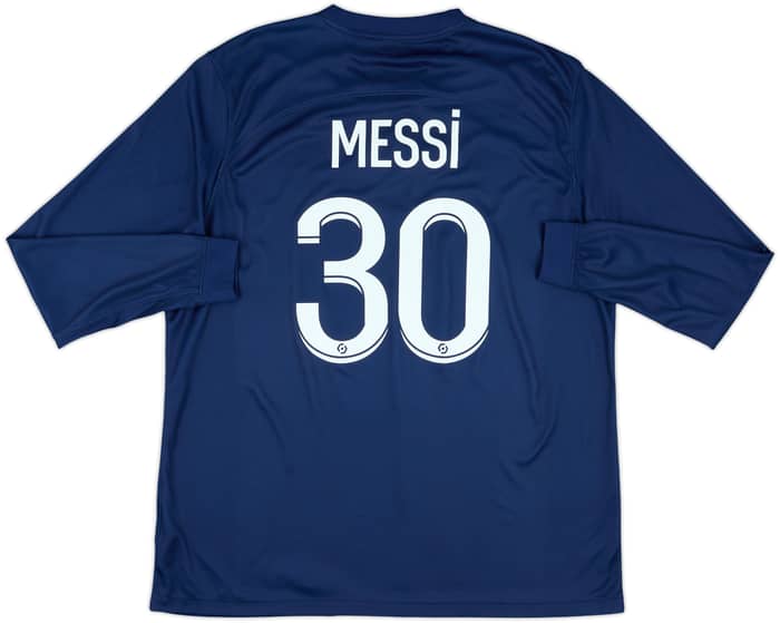 2022-23 Paris Saint-Germain Home L/S Shirt Messi #30 - 8/10 - (XL)