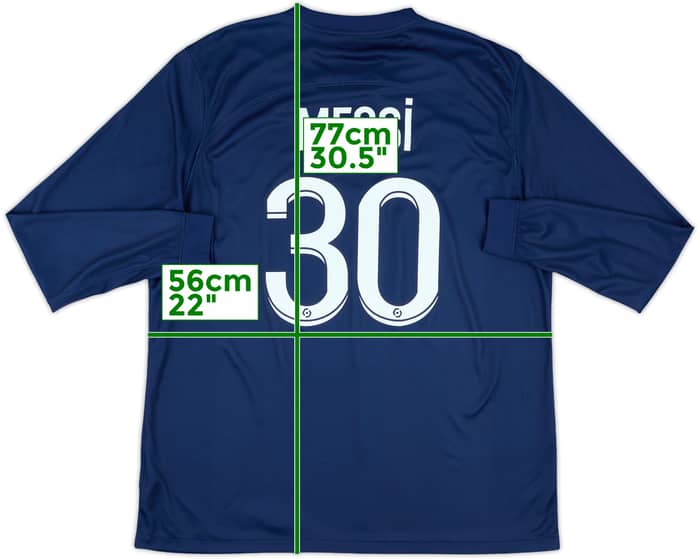 2022-23 Paris Saint-Germain Home L/S Shirt Messi #30 - 8/10 - (XL)