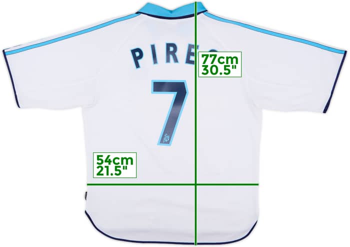 1998-99 Olympique Marseille Home Shirt Pires #7 - 7/10 - (M)