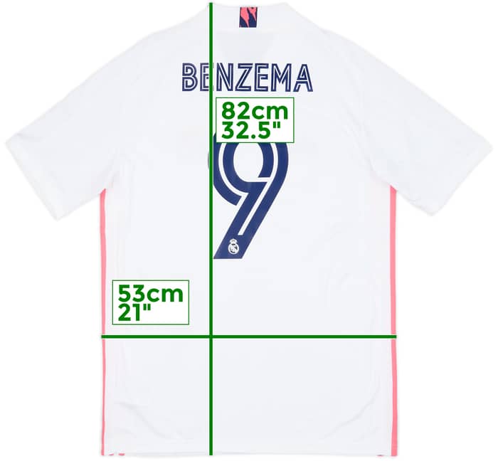 2020-21 Real Madrid Home Shirt Benzema #9 (L)