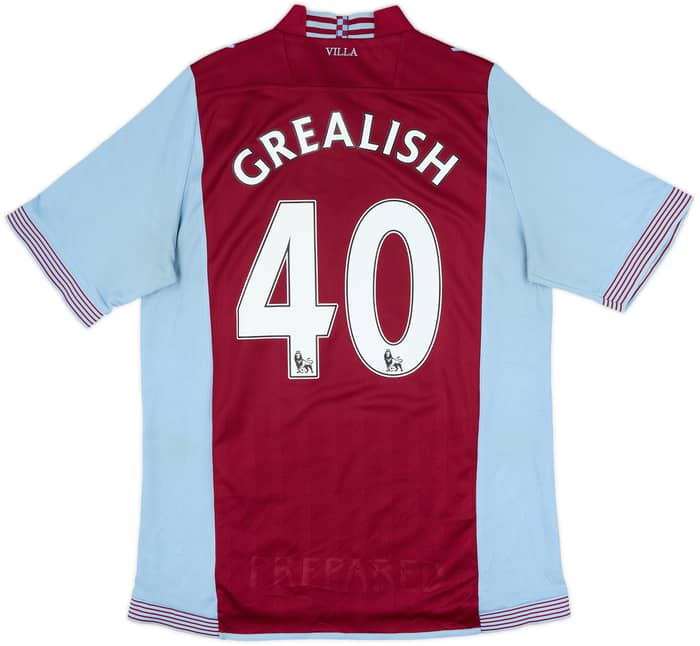 2013-14 Aston Villa Home Shirt Grealish #40 - 6/10 - (L)
