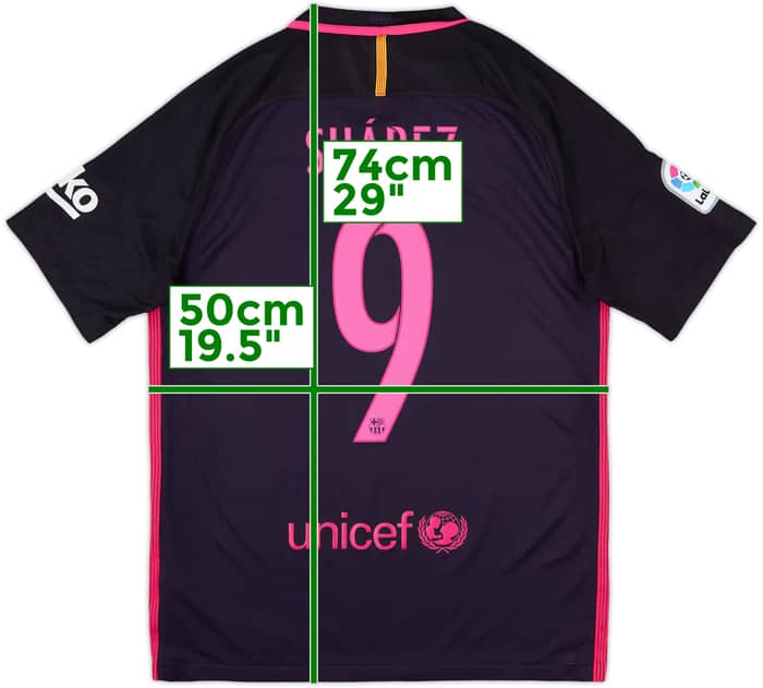 2016-17 Barcelona Away Shirt Suarez #9 - 9/10 - (M)