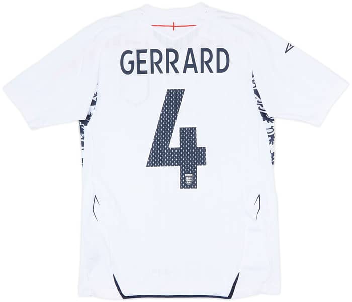 2007-09 England Home Shirt Gerrard #4 - 6/10 - (S)
