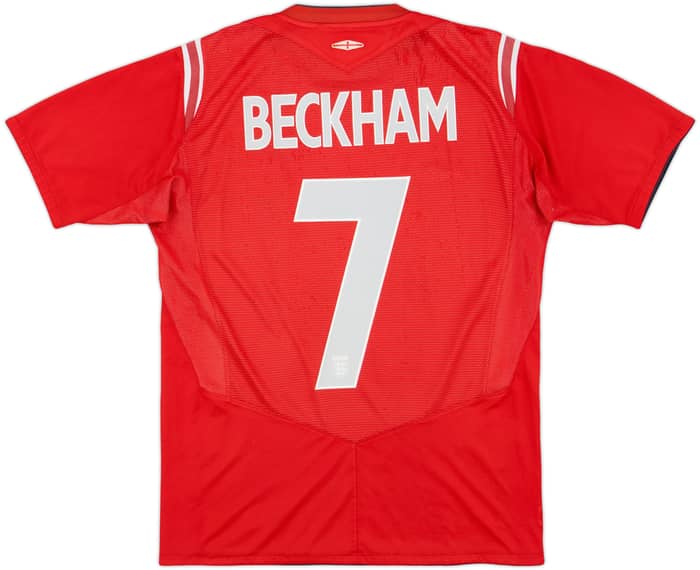 2004-06 England Away Shirt Beckham #7 - 5/10 - (S)