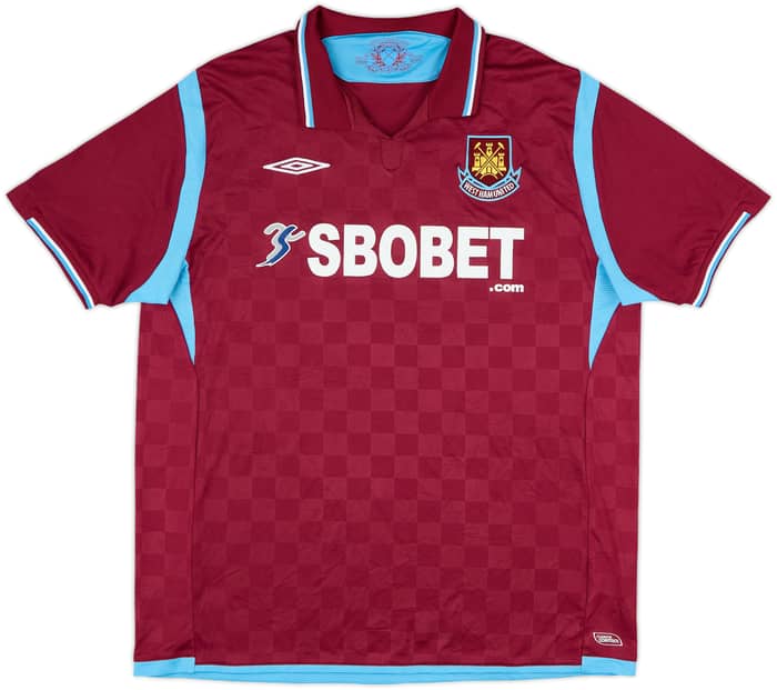 2009-10 West Ham Home Shirt Noble #16 - 8/10 - (XL)