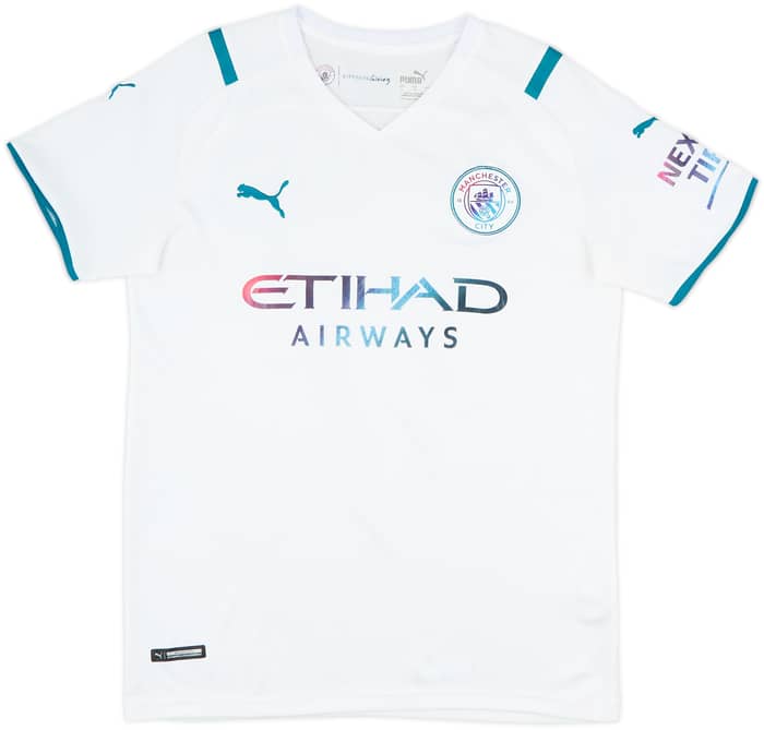 2021-22 Manchester City Away Shirt De Bruyne #17 - 9/10 - (L)
