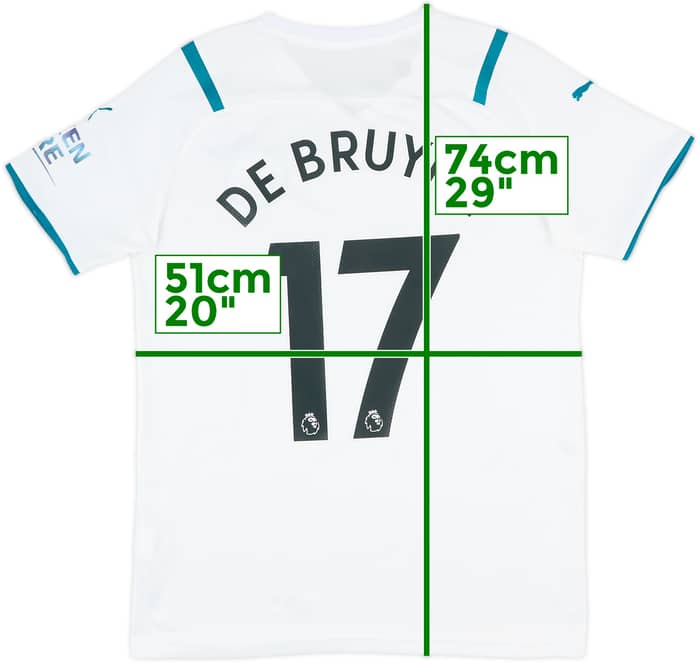 2021-22 Manchester City Away Shirt De Bruyne #17 - 9/10 - (L)