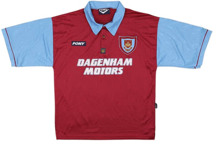 1995-97 West Ham Centenary Home Shirt Cottee #9 - 5/10 - (L)