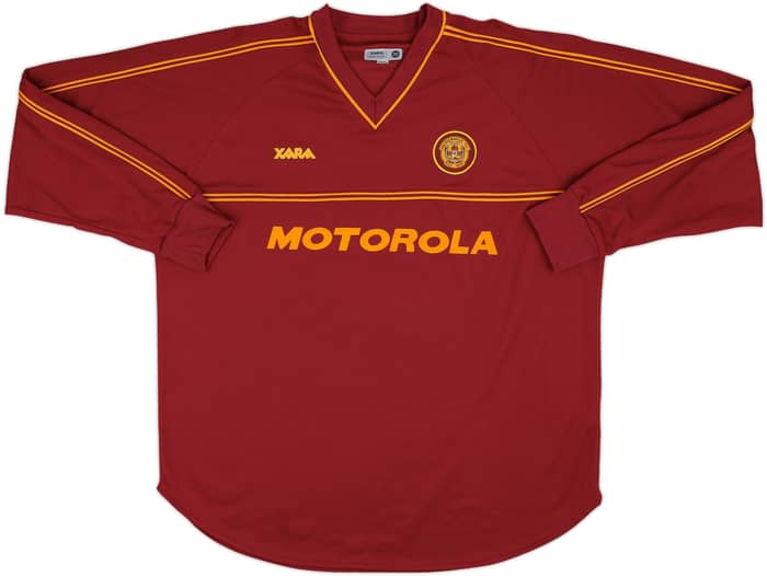 2001-02 Motherwell Away L/S Shirt Deloumeaux #15 - 6/10 - (XL)