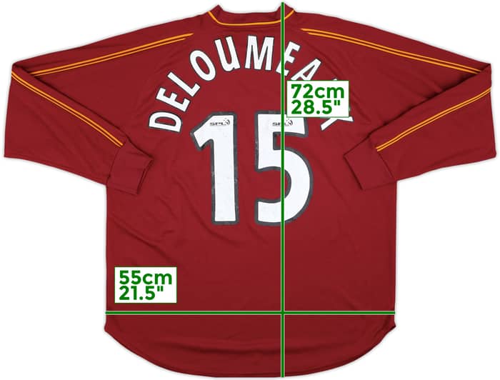 2001-02 Motherwell Away L/S Shirt Deloumeaux #15 - 6/10 - (XL)