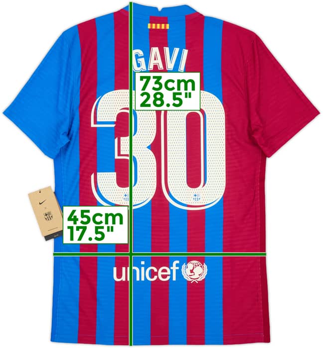 2021-22 Barcelona Authentic Home Shirt Gavi #30 (S)