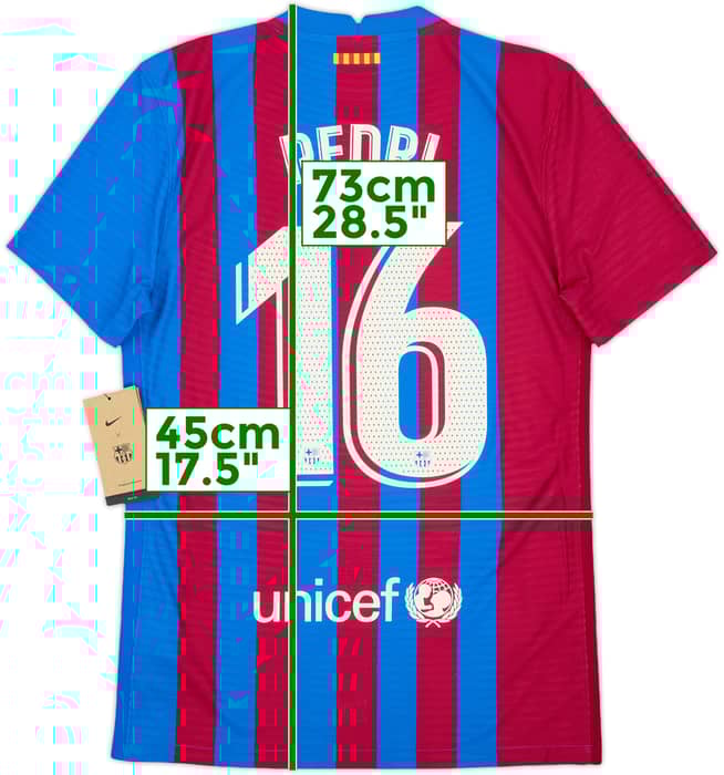 2021-22 Barcelona Authentic Home Shirt Pedri #16 (S)
