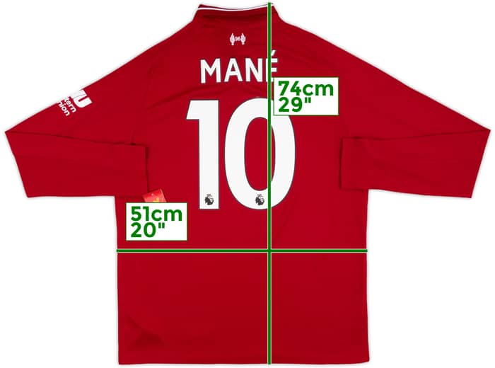 2018-19 Liverpool Home L/S Shirt Mane #10 (M)