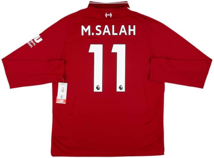 2018-19 Liverpool Home L/S Shirt M.Salah #11 (M)