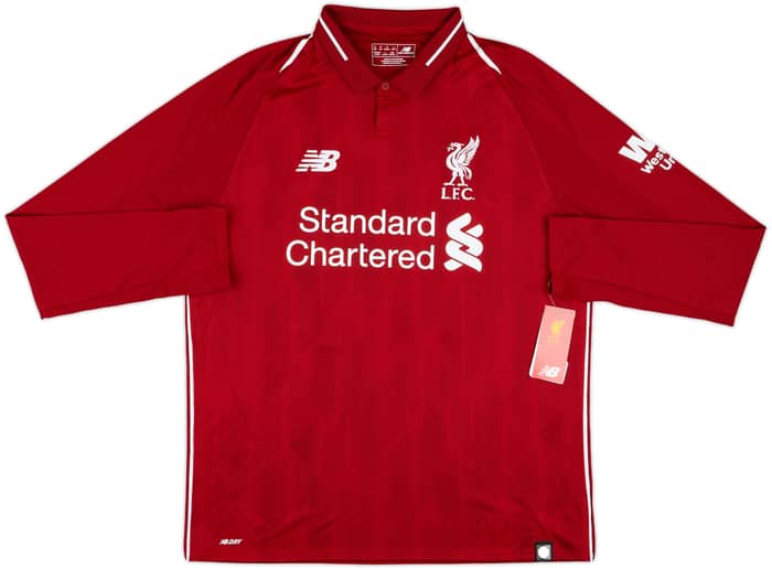 2018-19 Liverpool Home L/S Shirt M.Salah #11 (M)