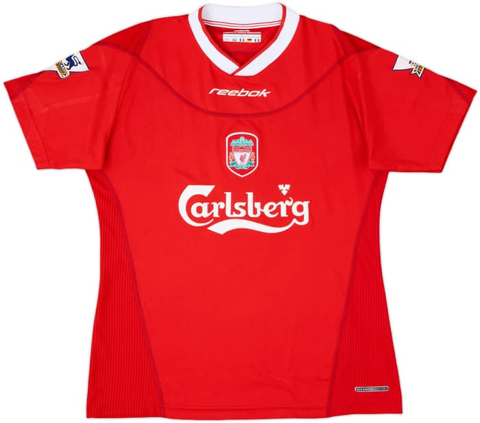 2002-04 Liverpool Home Shirt Finnan #3 - 8/10 - (Women's L)