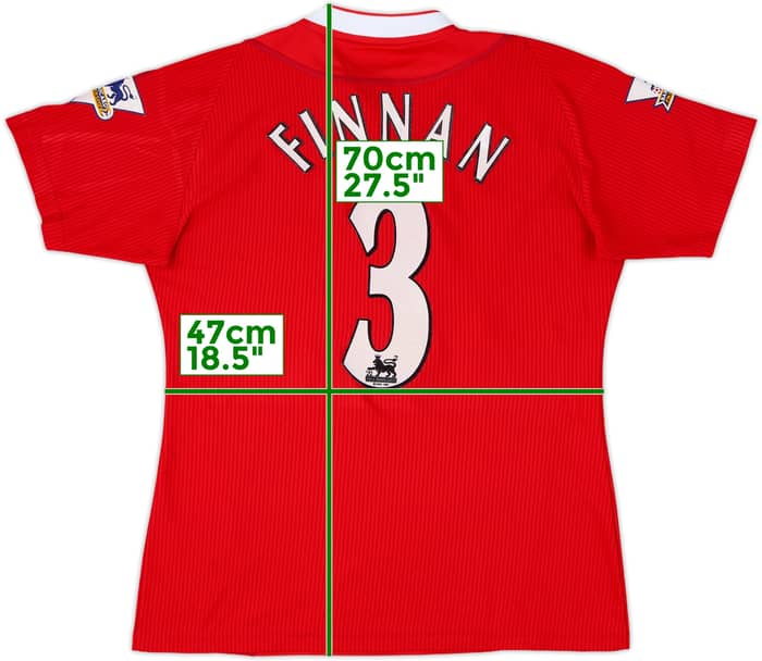 2002-04 Liverpool Home Shirt Finnan #3 - 8/10 - (Women's L)