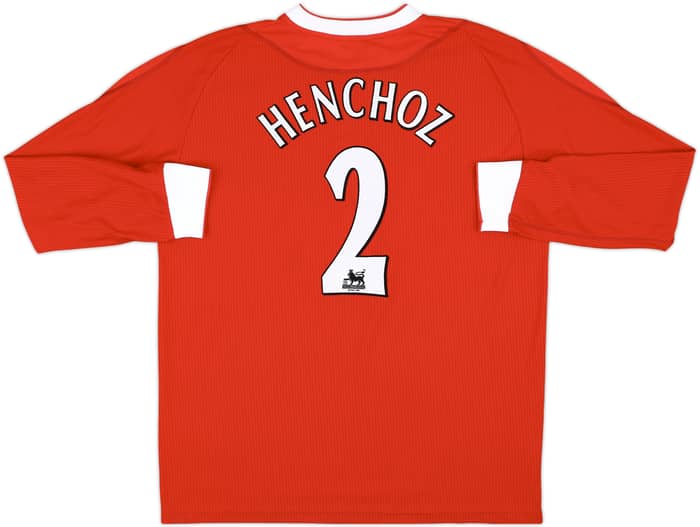 2002-04 Liverpool Home L/S Shirt Henchoz #2 - 9/10 - (L)