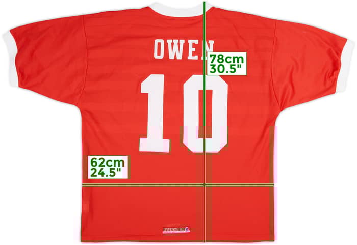 1998-00 Liverpool Home Shirt Owen #10 - 7/10 - (XL)