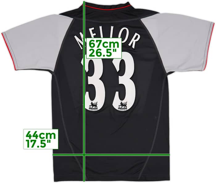 2002-04 Liverpool Away Shirt Mellor #33 - 7/10 - (XL.Boys)