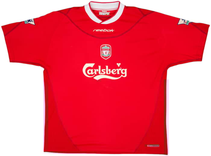 2002-04 Liverpool Home Shirt Henchoz #2 - 8/10 - (XL)