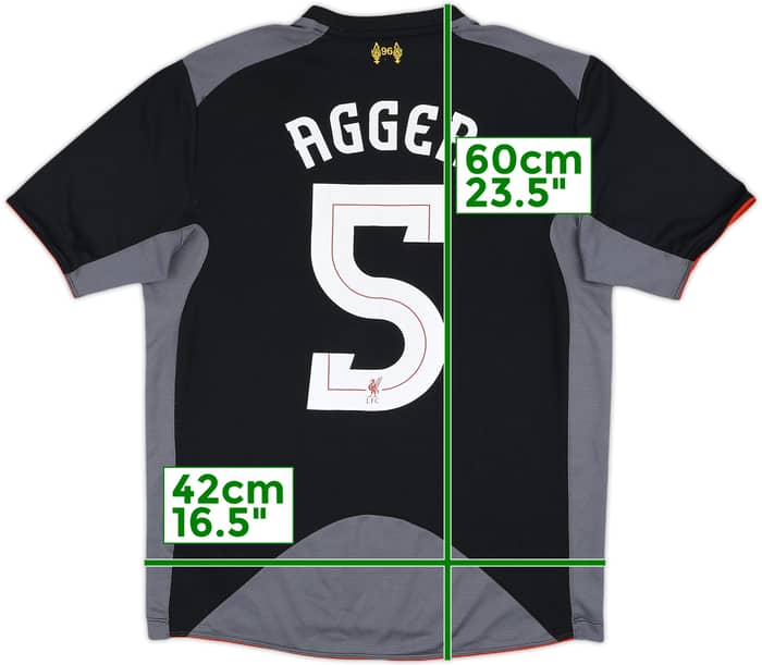 2012-13 Liverpool Away Shirt Agger #5 - 9/10 - (M)