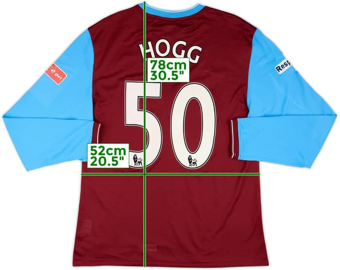 2009-10 Aston Villa Match Issue FA Cup Home L/S Shirt Hogg #50