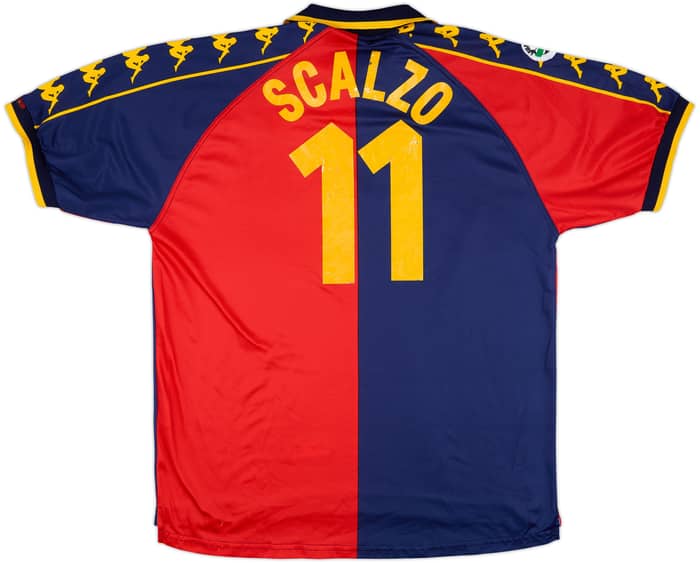 2000-01 Genoa Match Issue Home Shirt Scalzo #11