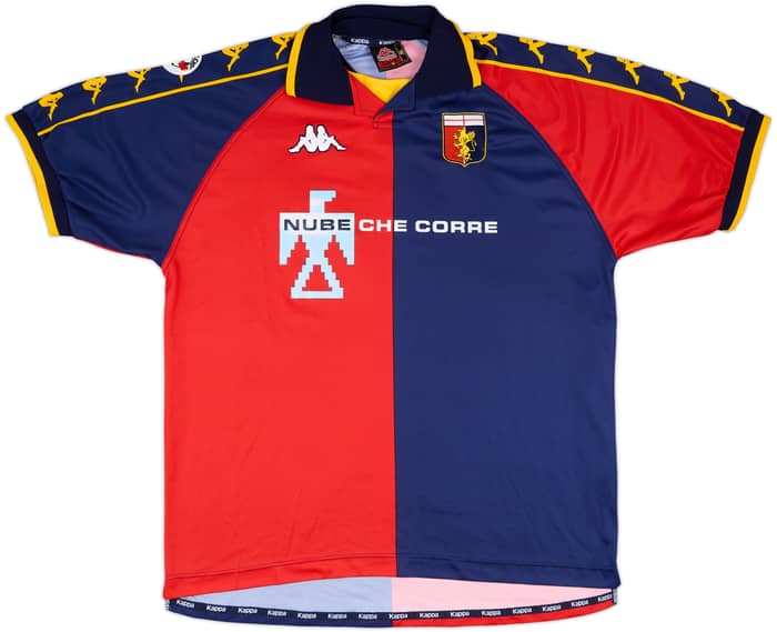 2000-01 Genoa Match Issue Home Shirt Scalzo #11