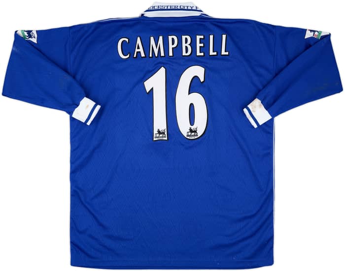 1999-00 Leicester Match Worn Home L/S Shirt Campbell #16