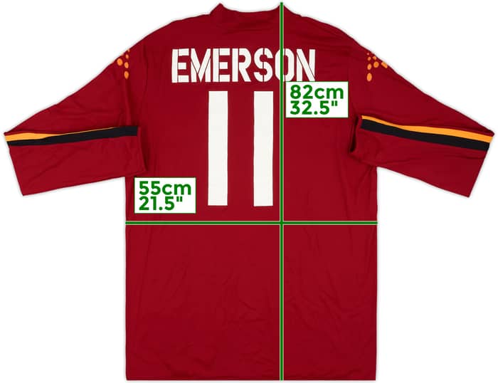 2003-04 Roma Home L/S Shirt Emerson #11 - 7/10 - (XXL)