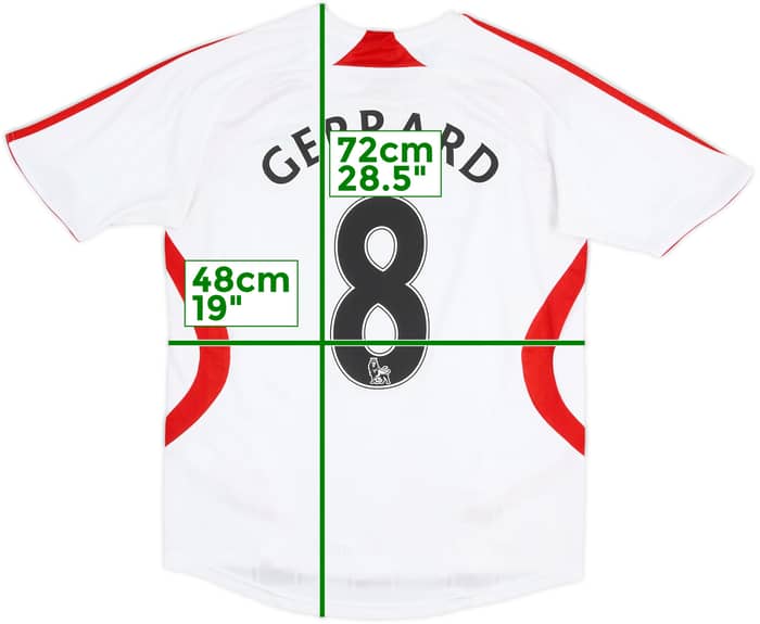 2007-08 Liverpool Camiseta Visitante Gerrard #8 - 8/10 - (De Mujer M)