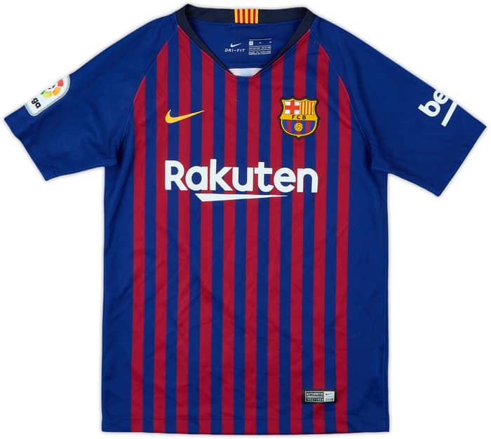 2017-18 Barcelona Home Shirt - 7/10 - (M.Boys)