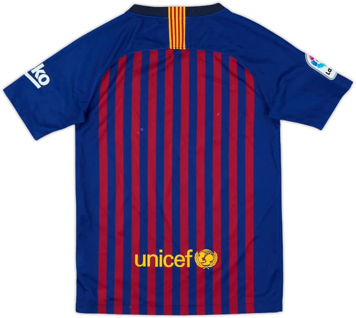 2017-18 Barcelona Home Shirt - 7/10 - (M.Boys)