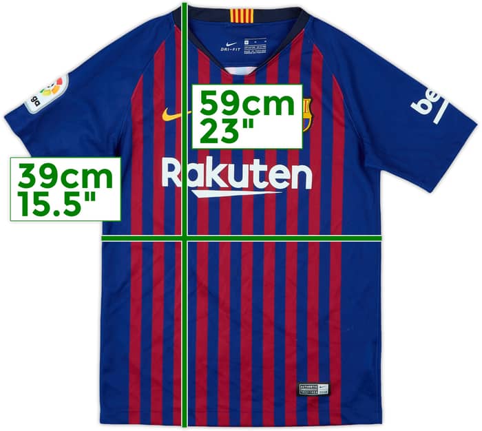 2017-18 Barcelona Home Shirt - 7/10 - (M.Boys)