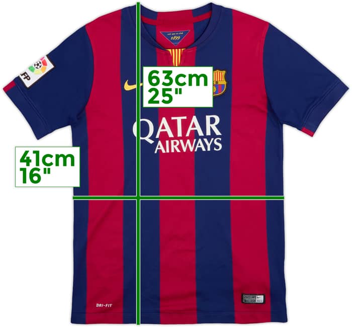 2014-15 Barcelona Home Shirt - 8/10 - (L.Boys)