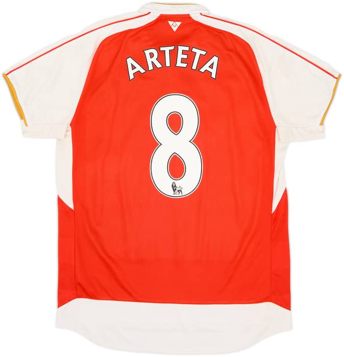 2015-16 Arsenal Home Shirt Arteta #8 - 5/10 - (M)