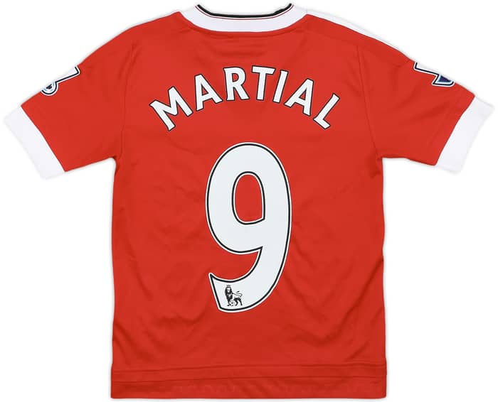 2015-16 Manchester United Home Shirt Martial #9 - 8/10 - (S.Boys)