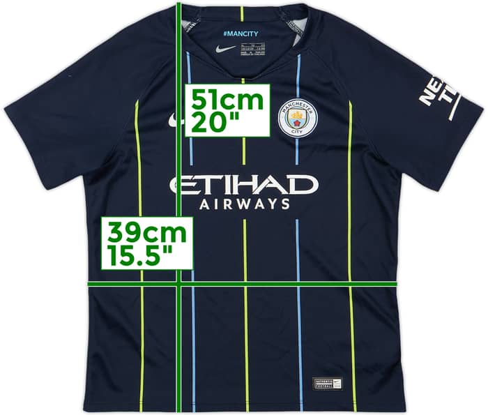 2018-19 Manchester City Away Shirt - 8/10 - (S.Boys)