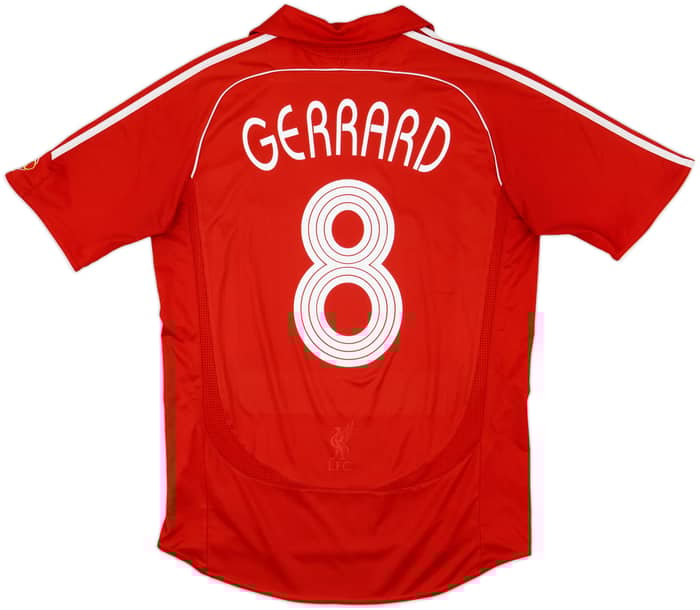 2006-08 Liverpool Home Shirt Gerrard #8 - 6/10 - (M)