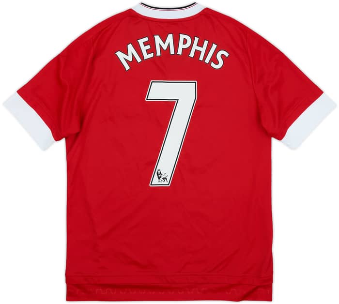 2015-16 Manchester United Home Shirt Memphis #7 - 9/10 - (L.Boys)