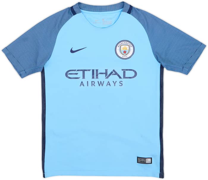 2016-17 Manchester City Home Shirt - 7/10 - (S.Boys)