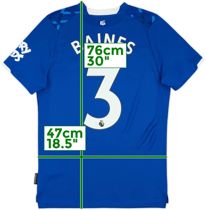 2019-20 Everton Home Shirt Baines #3 - 10/10 - (S)