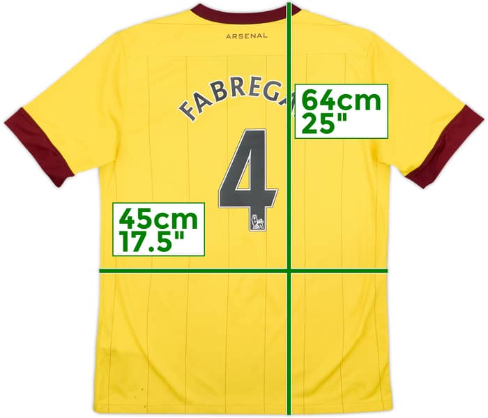 2010-13 Arsenal Away Shirt Fabregas #4 - 8/10 - (12-13 Years)
