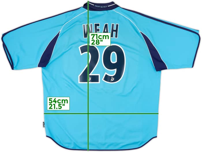 2000-01 Olympique Marseille Away Shirt Weah #29 - 8/10 - (XL)