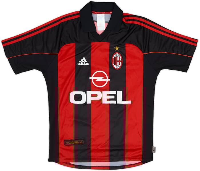 2000-02 AC Milan Home Shirt Maldini #3 - 8/10 - (S)