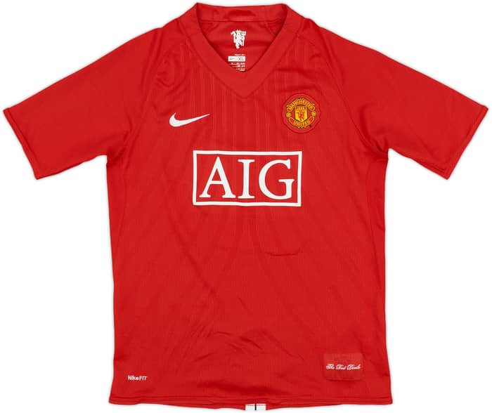 2007-09 Manchester United Home Shirt - 7/10 - (XL.Boys)