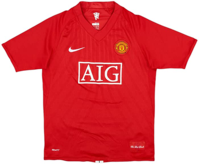 2007-09 Manchester United Home Shirt Ronaldo #7 - 8/10 - (XL.Boys)