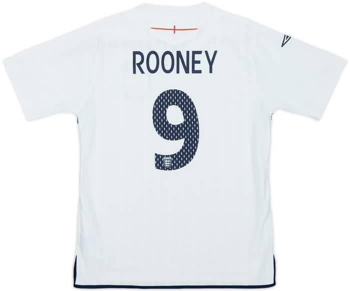 2007-09 England Home Shirt Rooney #9 - 9/10 - (S.Boys)